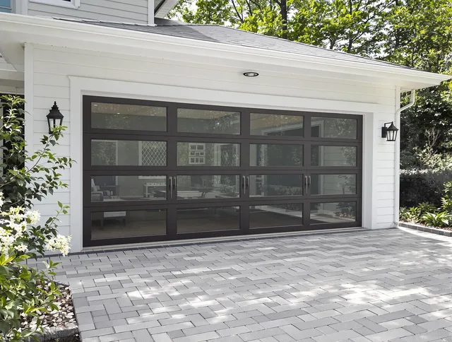 Hilliard Garage Door Repair design specialist presenting custom garage door options to Hilliard homeowner