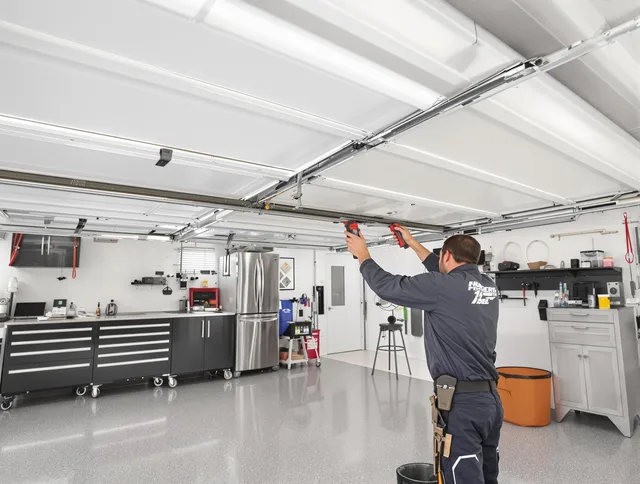 Overhead garage door repair service by Hilliard Garage Door Repair in Hilliard