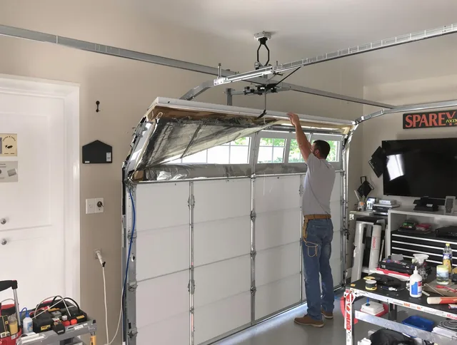 Garage door section replacement by Hilliard Garage Door Repair in Hilliard